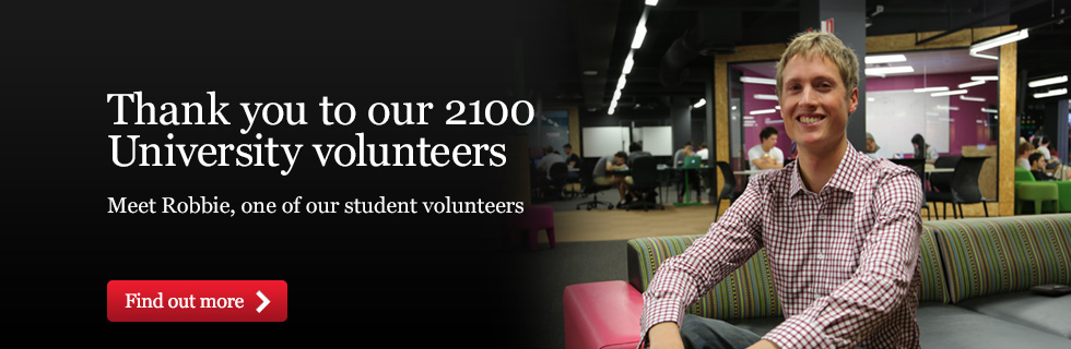 Thank you to our University Volunteers